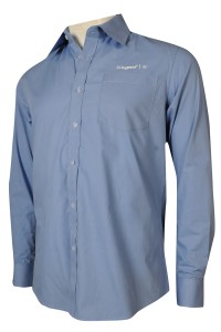 R307 製造恤衫 男裝 長袖 淨色 Logo 工作服 電力 數碼 建築 恤衫製造商